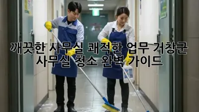깨끗한 사무실, 쾌적한 업무: 거창군 사무실 청소 완벽 가이드