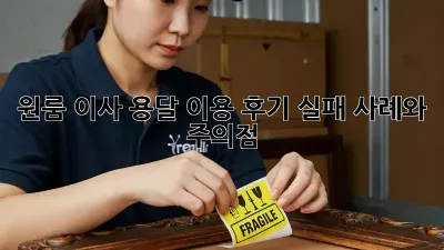 원룸 이사, 용달 이용 후기: 실패 사례와 주의점